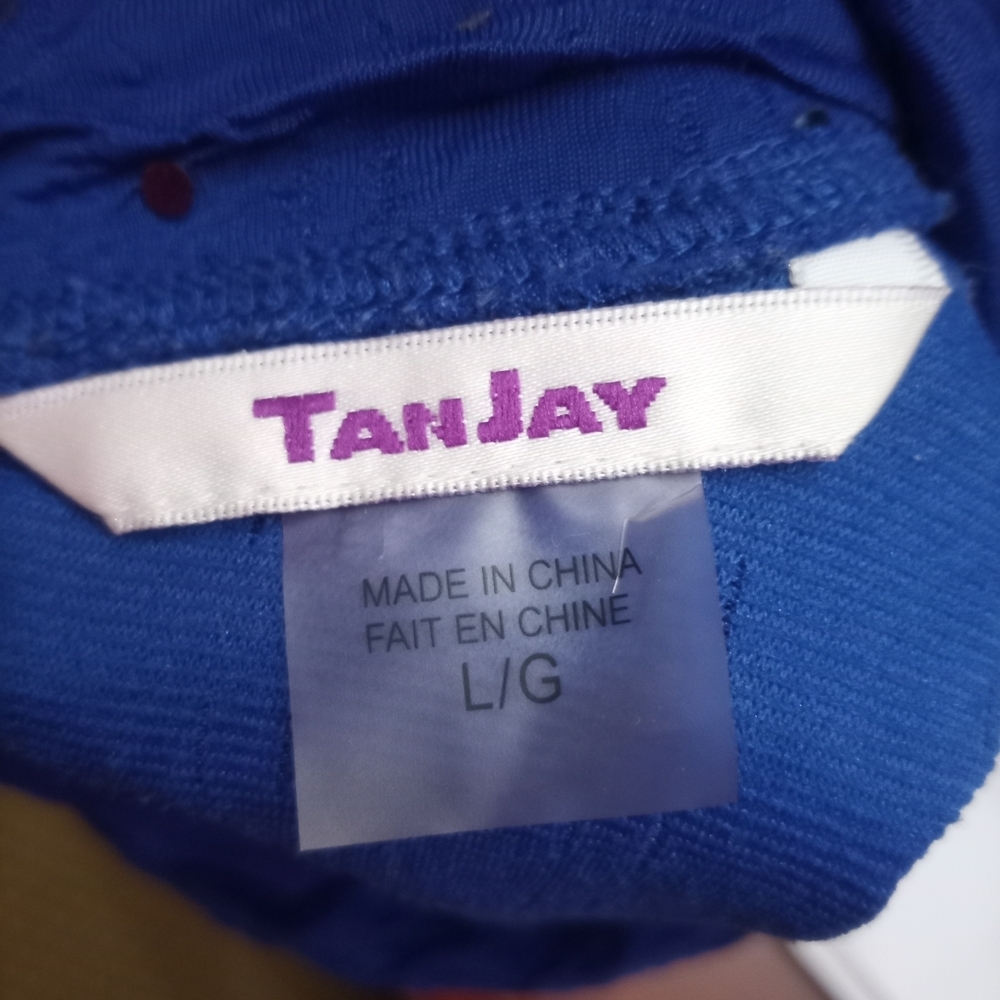 TanJay Blue Ruched Short Sleeve T-Shirt - Picture 2 of 3